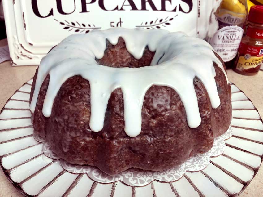 Gingerbread Bundt Cake with Eggnog Icing