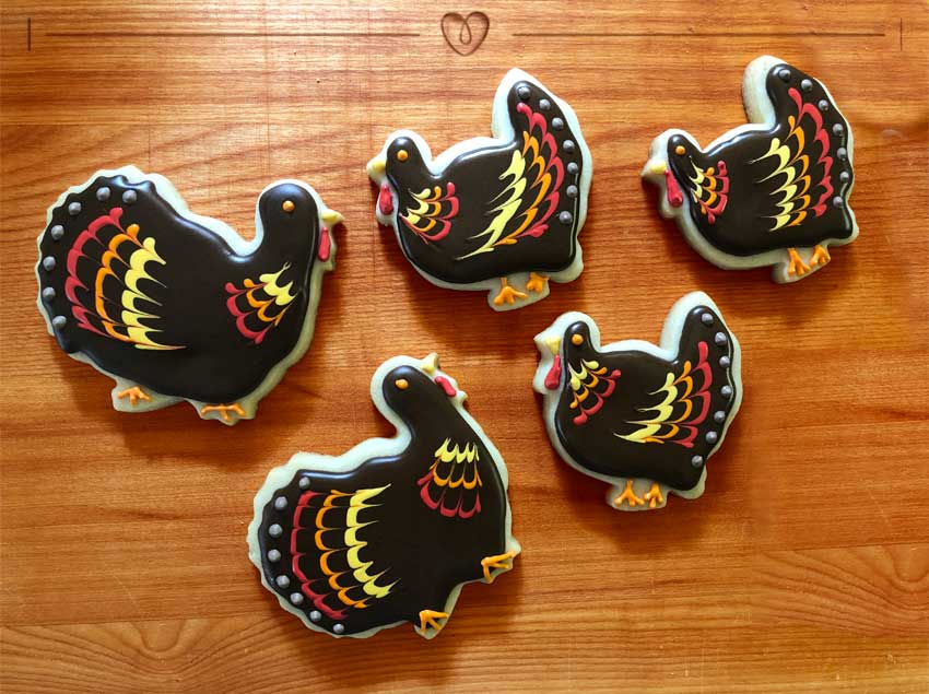 Flock of Turkey Cookies