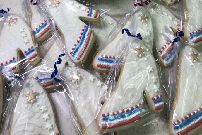 Bags of Patriotic Shoes