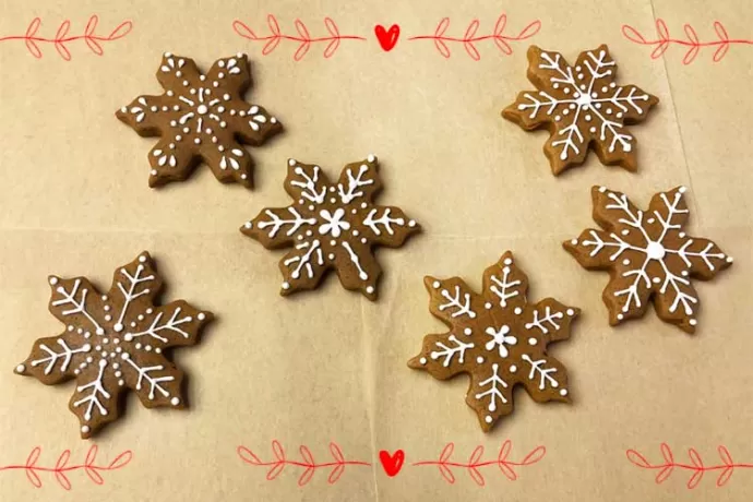 Gingerbread Snowflakes