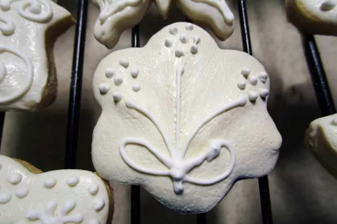 White Flower soft sugar cookie