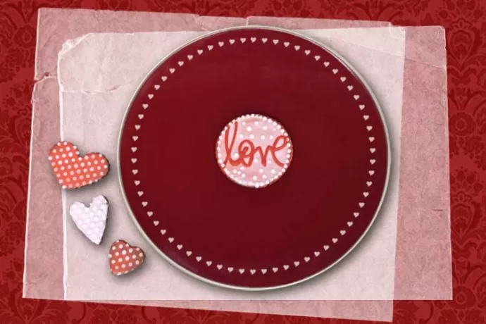 Stenciled Valentine Cookies