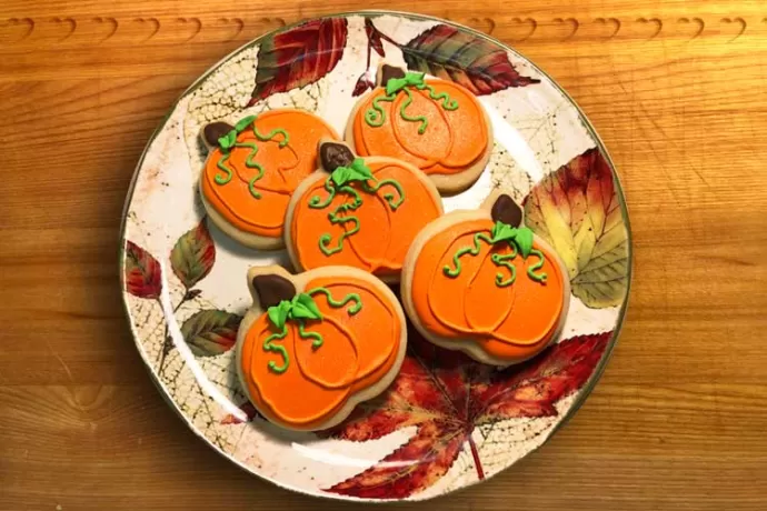 Plate of Pumpkin Cookies