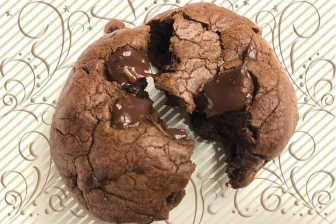 Frosted Double Chocolate Cookies