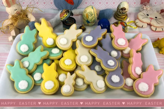 cotton tail easter cookies