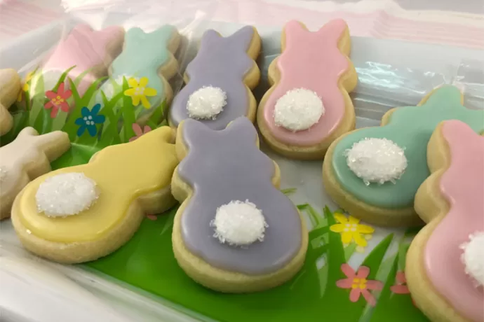 cotton tail easter cookies