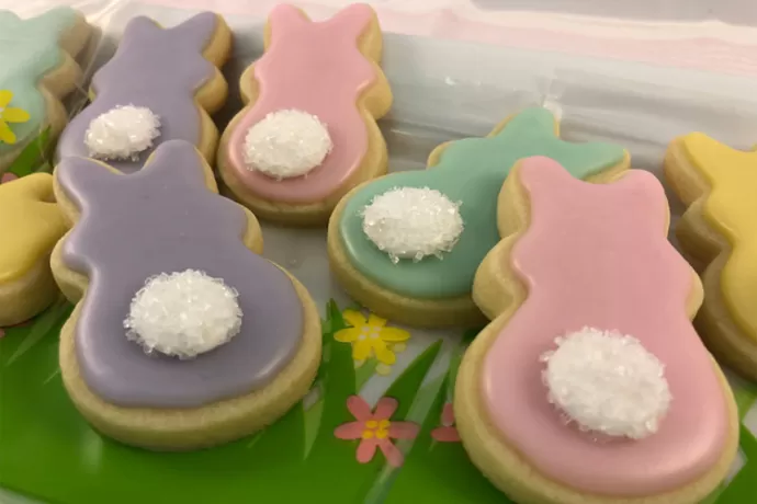 cotton tail easter cookies